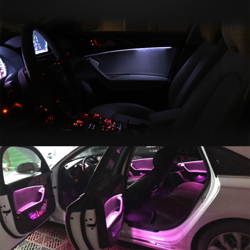Interior Atmosphere Light For Audi A6 C7 2013-2018 LED ambient light door Footwell light original MMI control