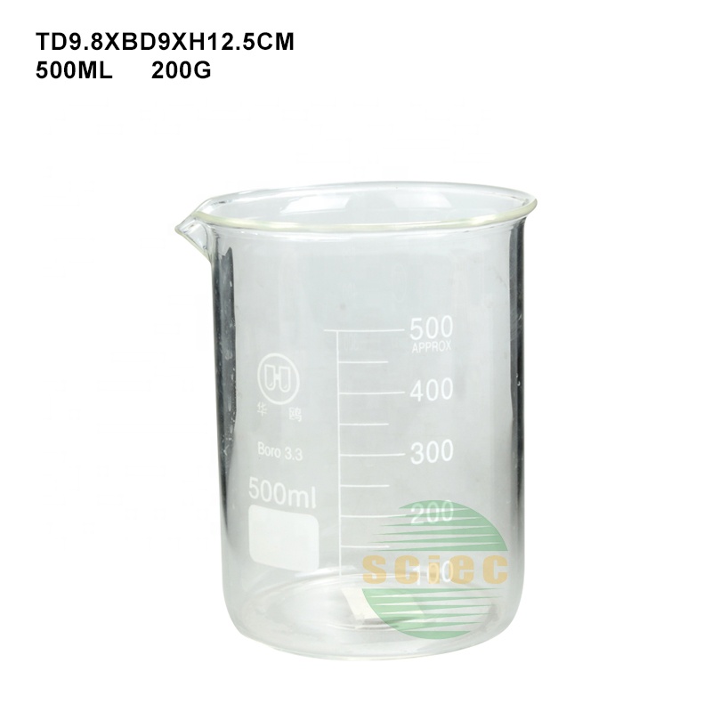 round laboratory glass beaker 500ml