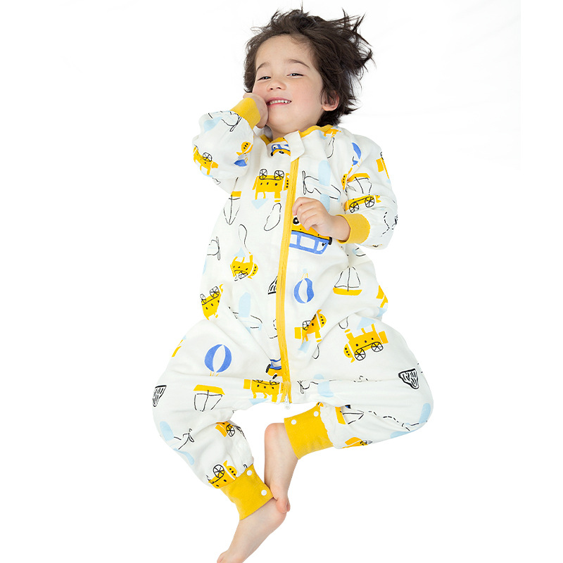 Baby four-layer gauze sleeping bag Baby's split-leg sleeping bag, summer children's anti-kick quilt, universal