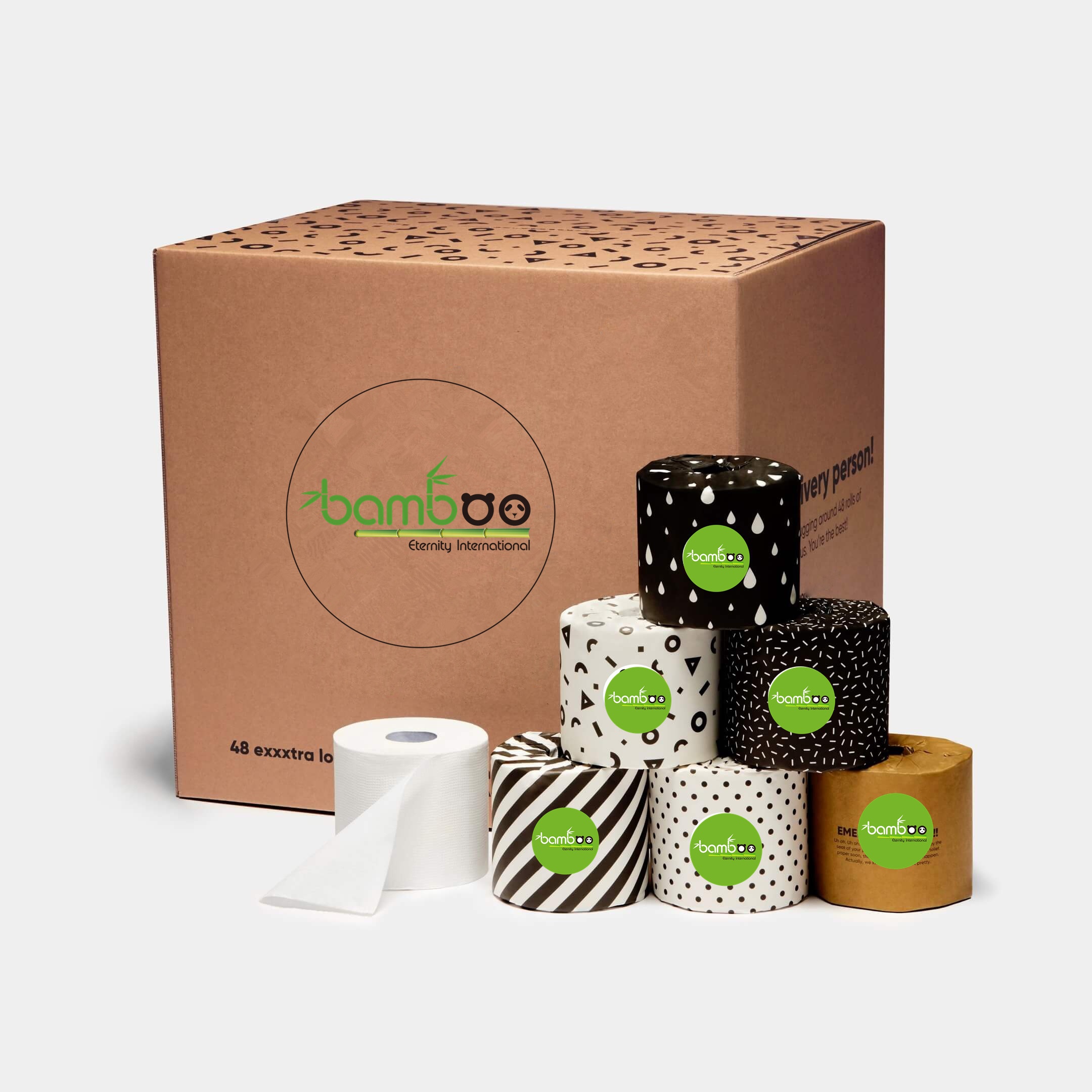 Sanitary Paper Private Label Biodegradable 3ply Bamboo Toilet Paper