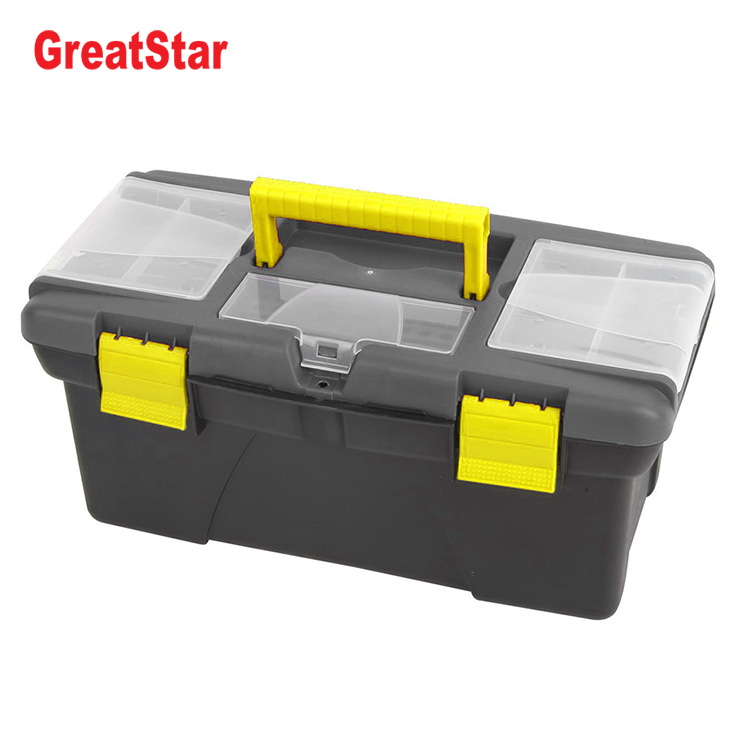 Professional Multi-Purpose Worksite Jobsite Durable High Impact Plastic 16.5" Tool Storage Box With Handle