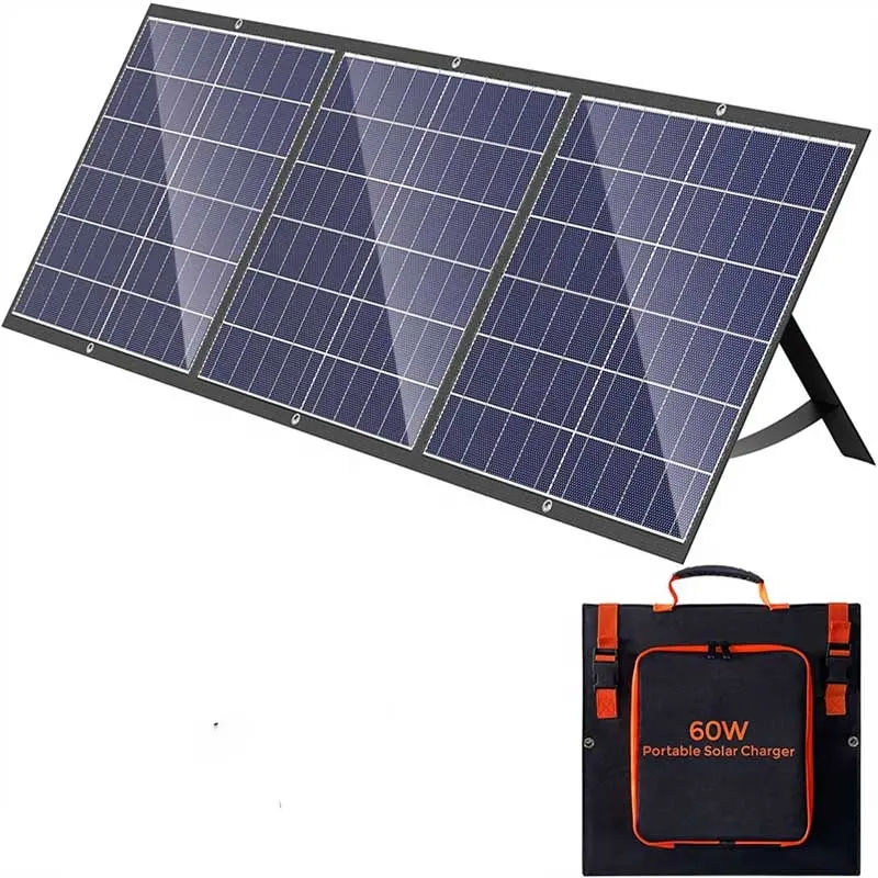 New Arrival Hot Sale waterproof fabric Flexible Portable folding 60 watt sunpower ETFE foldable Solar Panel