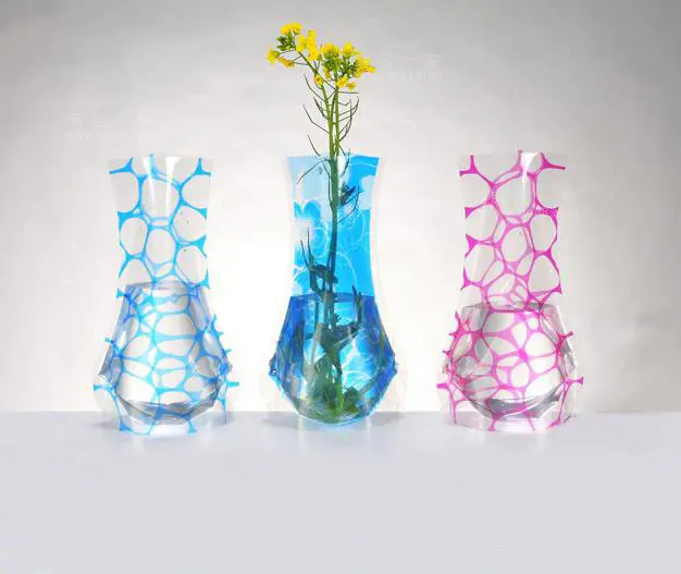 Promotional self standing plastic vases
