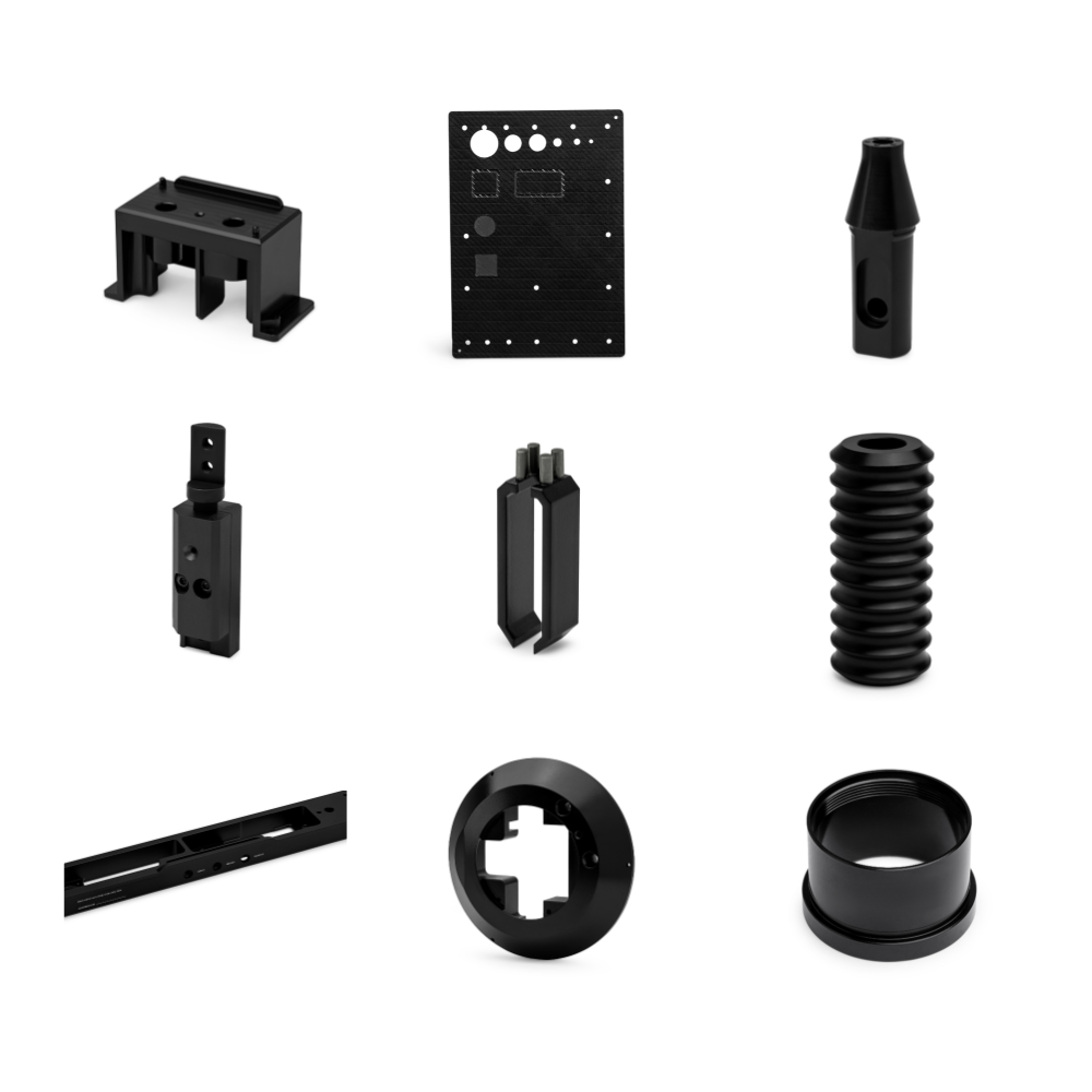 cnc aluminum anodize valve umbrella turning tube pom plastic peek parts part order of oem cnc aluminum anodized machined machine