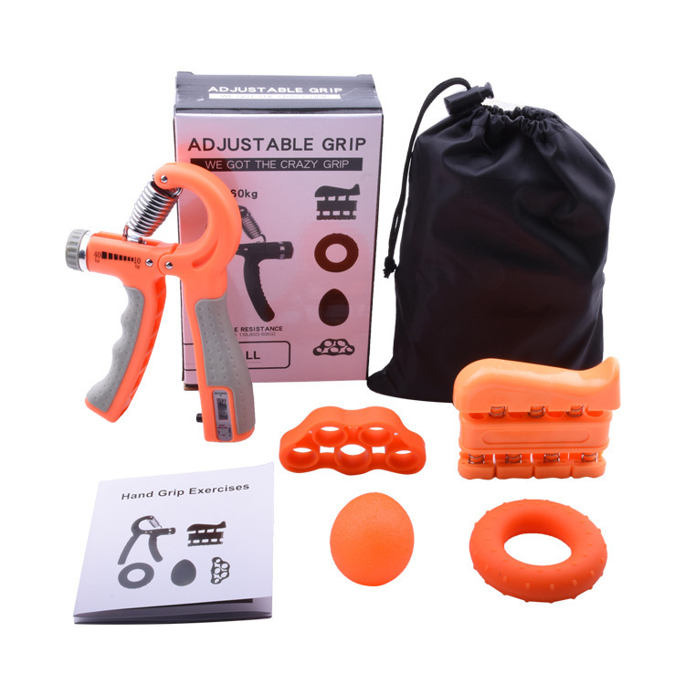 Upgraded Hand Grip Strengthener Set (5 Pack) Counting Forearm Trainer Workout Kit, Adjustable Resistance Hand Gripper