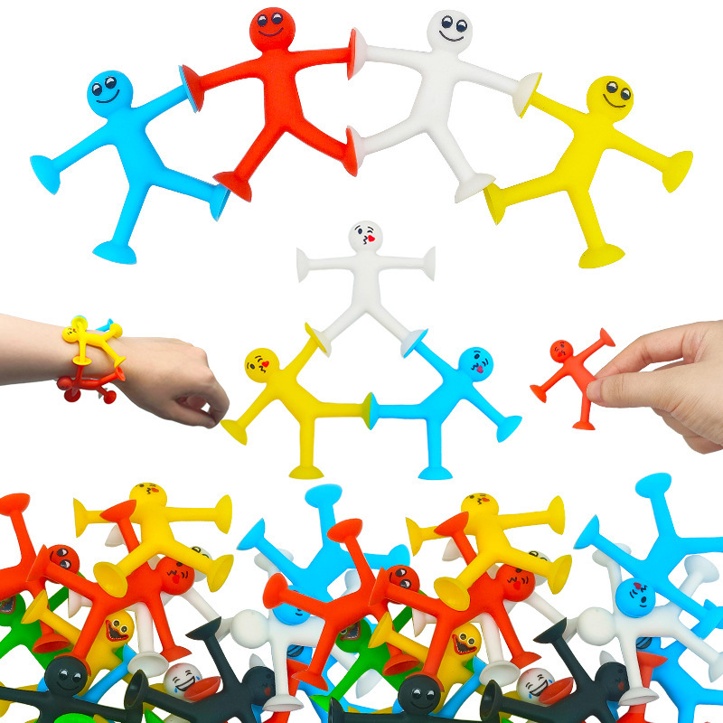2025 Trend Wholesale Hot Cartoon Animals Toys 5CM Soft Stress Action Figures with Sucker Mini Doll Suction Cup Toys Model