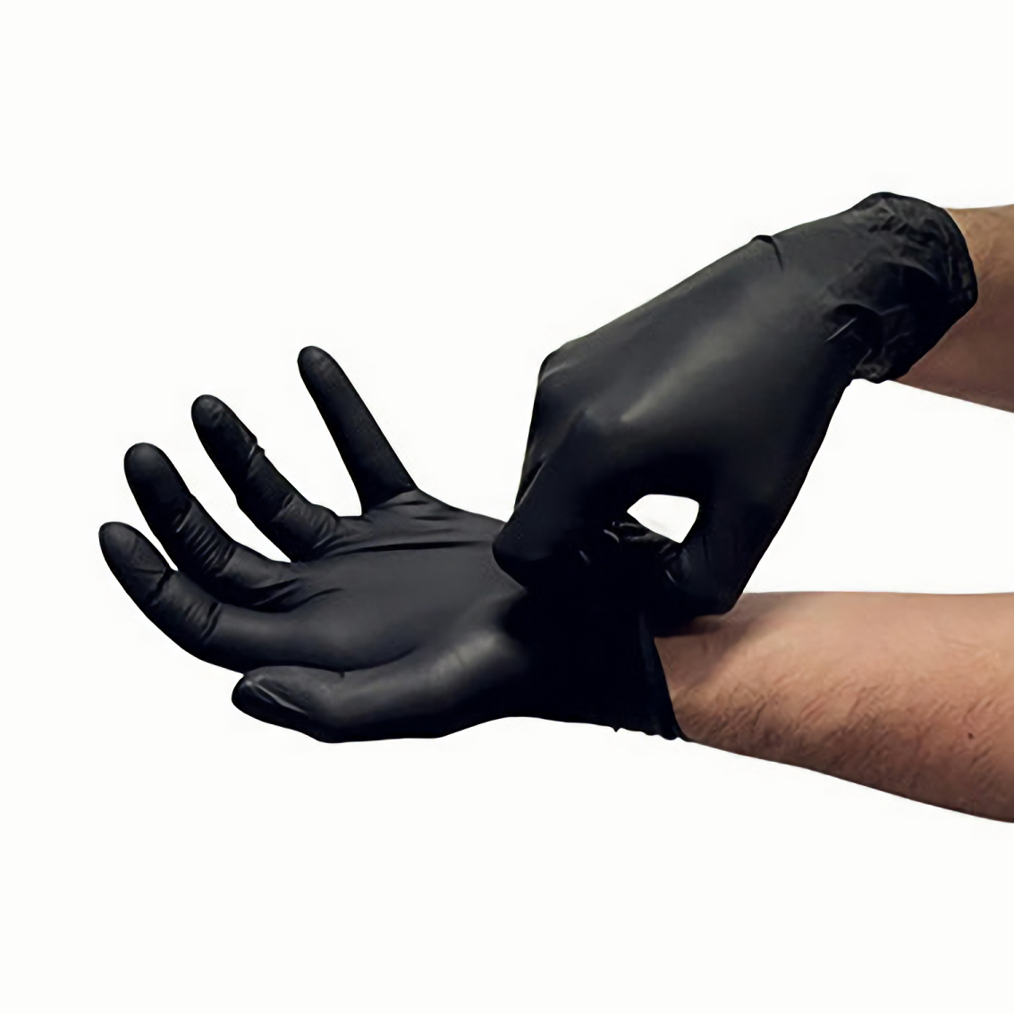 Черные кухонные перчатки Handsafe, черные нитриловые перчатки, Boite 100