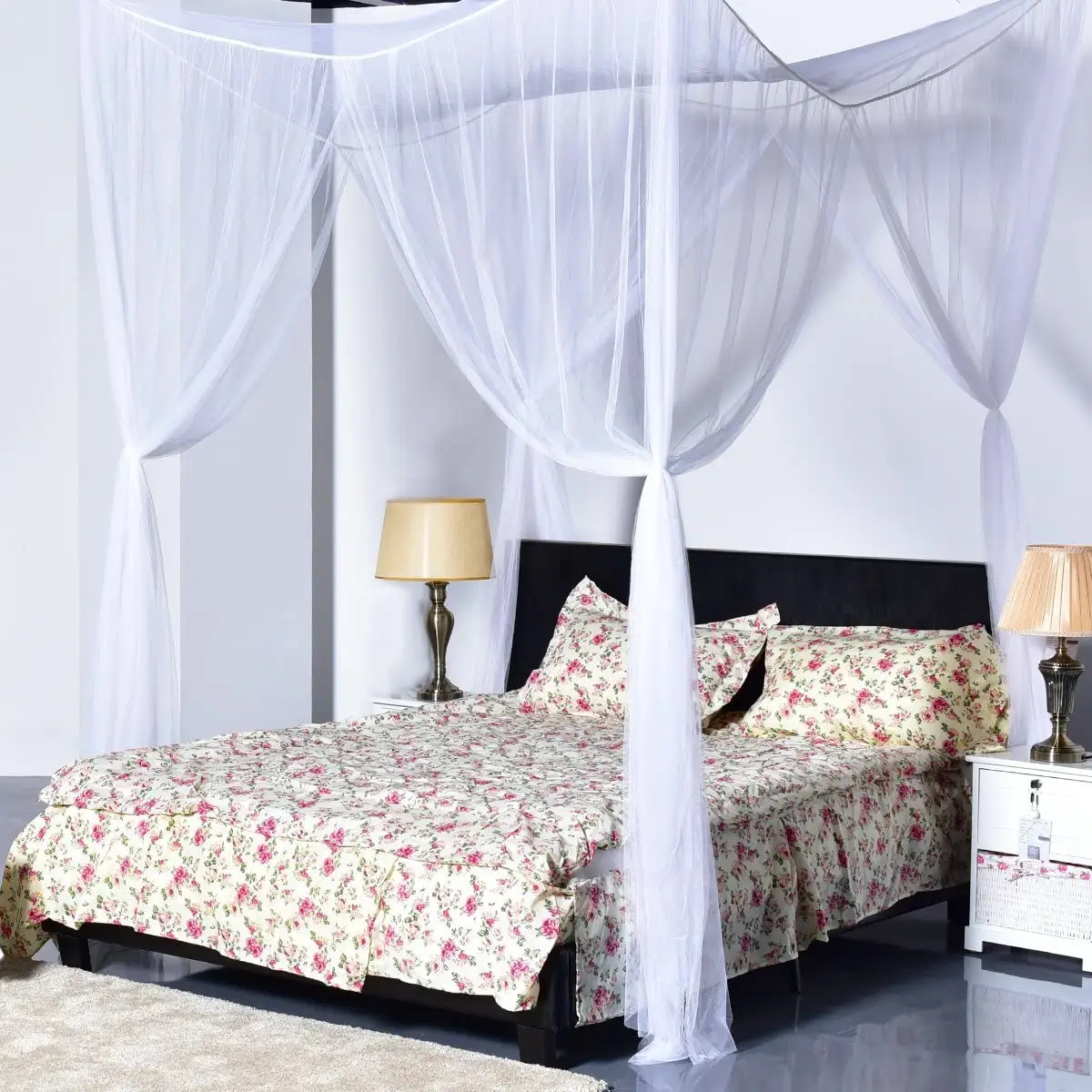 2021 Amazon Hot Sell New Summer Long lasting Folding Mosquito Net King Size 4 Opens Dome Fodable Mosquito Net