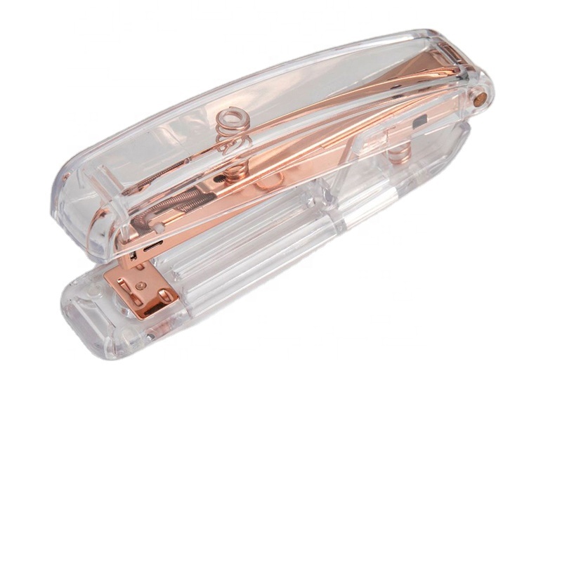 Rose Gold Stapler Pins Rose Gold Acrylic Stapler Set Desk Accessories and Decoration Kit for Desk for Office Desk Accessories