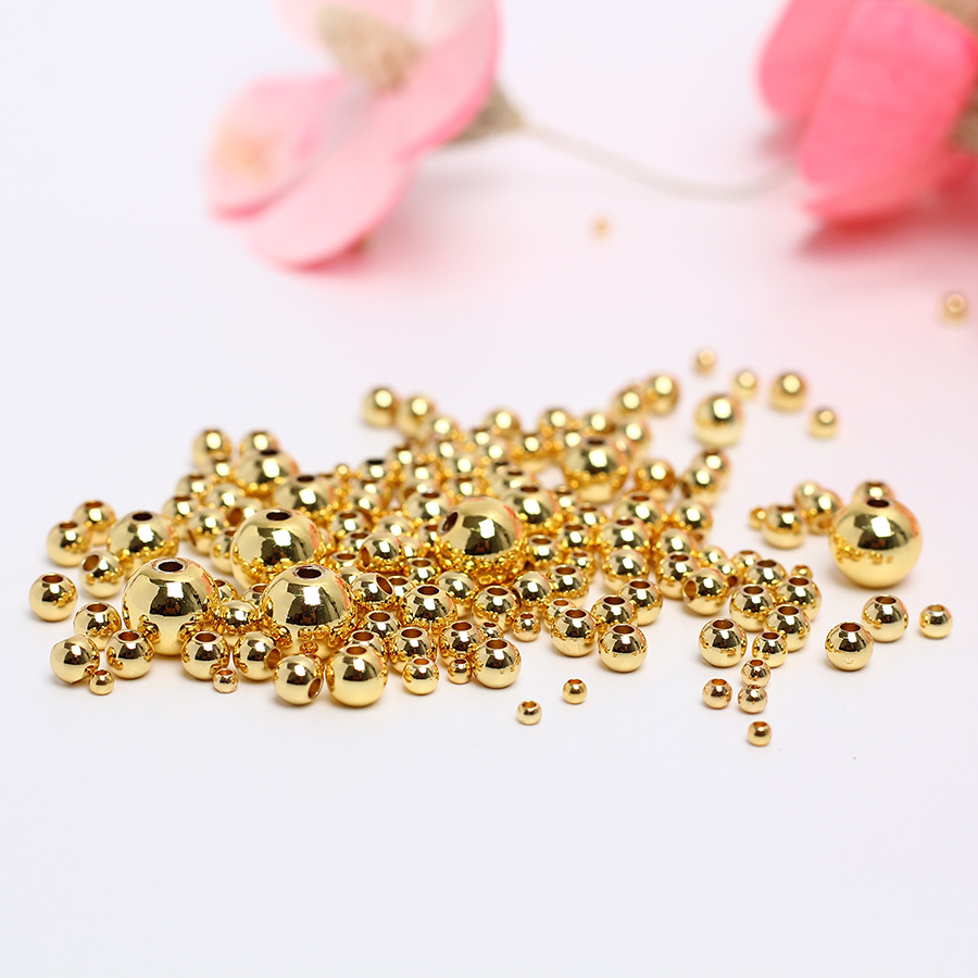 Wholesale Golden Plated Stainless Steel Loose Spacer Beads Vacuum Plating Beads For Jewelry Bracelet Necklace Making