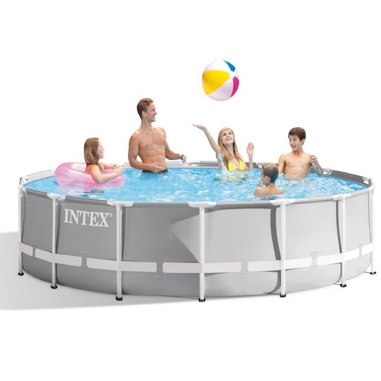 INTEX 26710 12FT X 30IN PRISM Steel Frame Pool Above Ground Swimming Pool