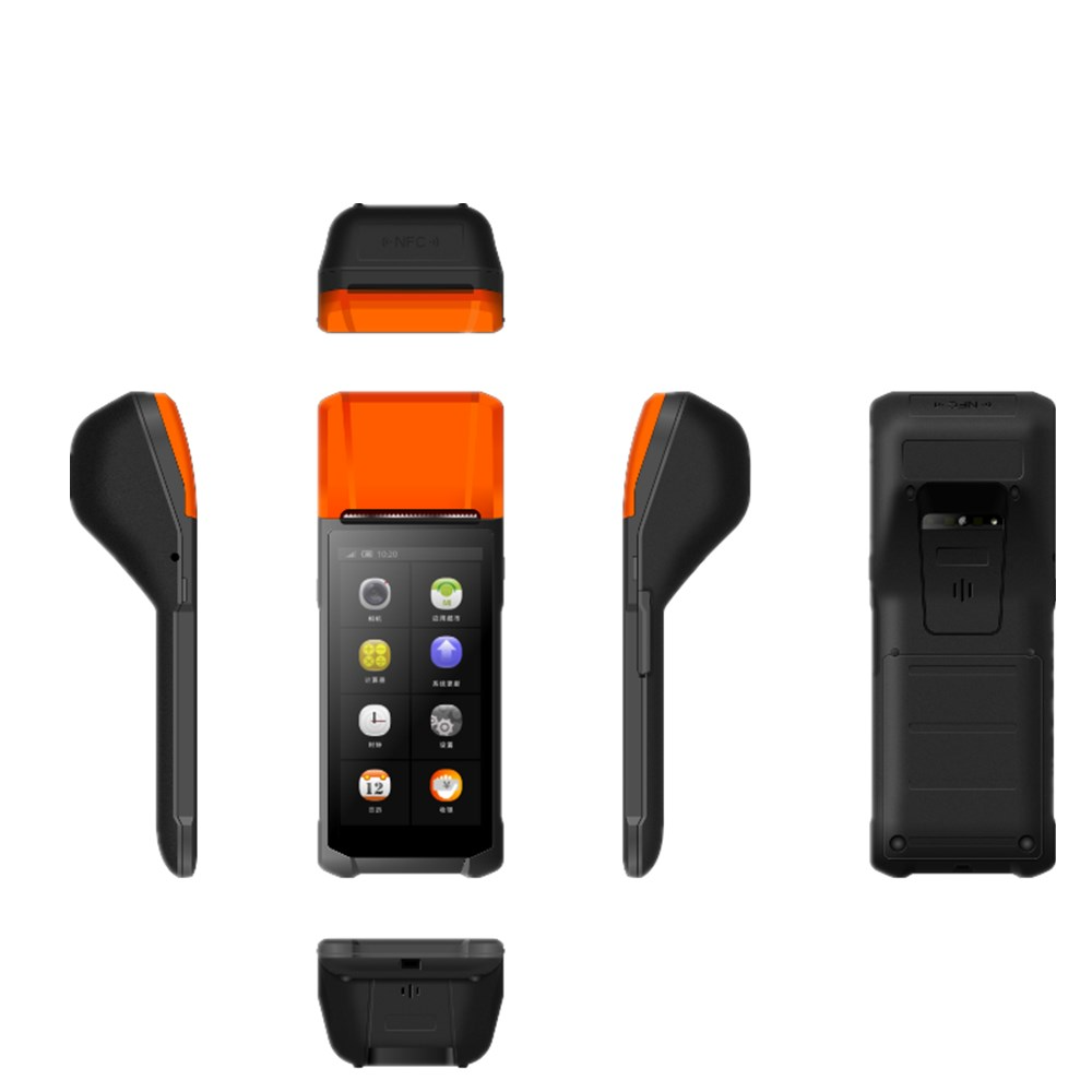 Сканер штрих-кода 2d Android Pda термопринтер 5,5 дюймовый ручной Pos-принтер с сенсорным экраном