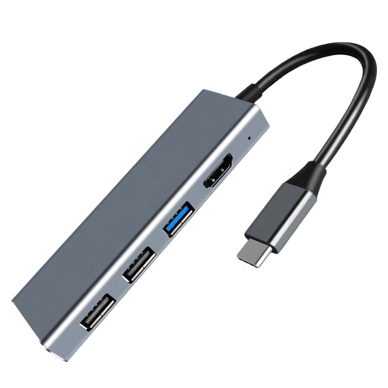 USB C концентратор, USB C док-станция 7 в 1 Тип C адаптер для док-станции ноутбука