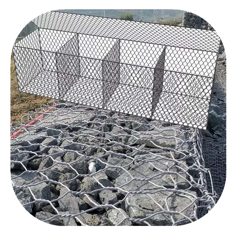 Rockfall сетка 80x100 мм 2x1x1 м ПВХ мешок габион матрас корзина стена