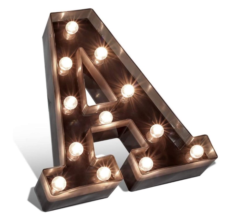 Christmas LED Marquee Letter Lights Sign for Wedding Home Party Bar Decoration Battery Powered Letter With Steady High Tech Feel