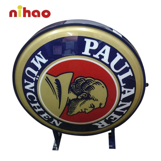 Наружная, внутренняя, пользовательская круглая реклама NIHAO, светодиодная неоновая световая коробка, вывеска для бара, ресторана, промоакция