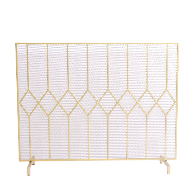 Modern Art WORKS 3 Panel Heavy Duty Fireplace Screen Safety Fire Place Fence Spark Guard Cover Bronze