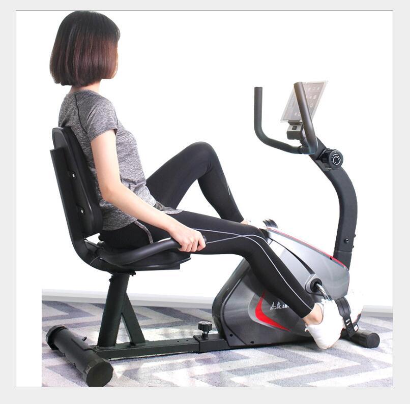 Fitness Magnetic Recumbent Exercise Bike Pulse Rate Monitoring Home Spinning Bike Gym Equipment Exercise Bike Indoor Home Use