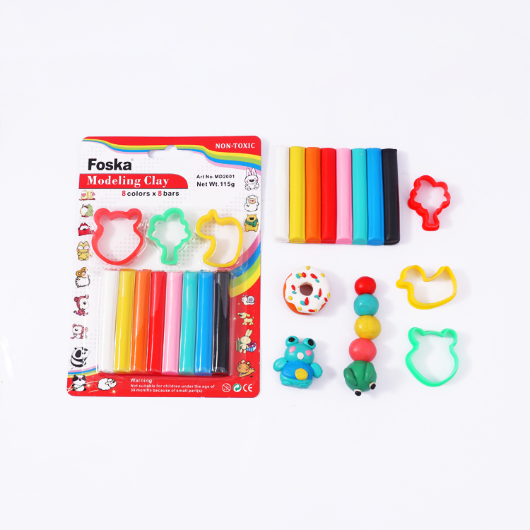 Foska Factory 8 Colors Plasticine Modeling Clay Air Dry DIY Ultra Light Clay Soft Magic Plasticine Craft Toy With Tools