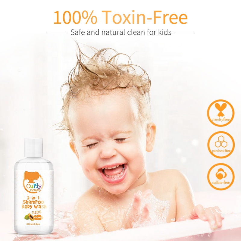 CURLYMOMMY BRANDED health organic baby shampoo shower gel hair care set for kids