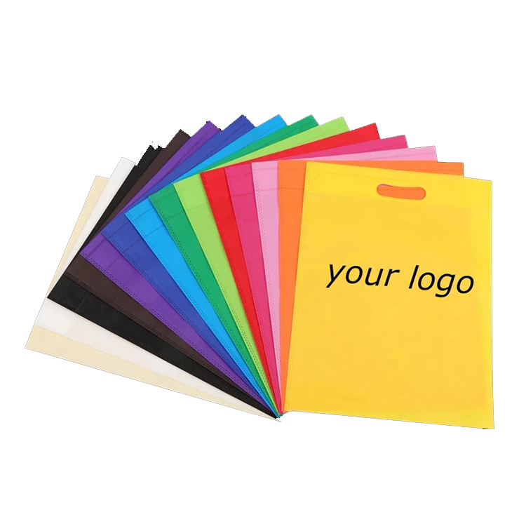 Reusable Economical Gift Non Woven Fabric Bags With Die Cut Handle