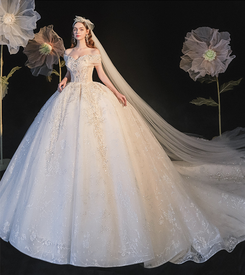New Arrival Long Sleeves White Bridal Gown Advanced Lace Wedding Dress For Women Bridal Classic Wedding Dresses