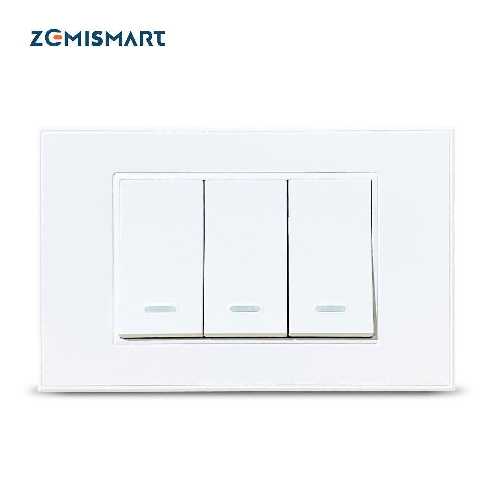 Zemismart Smart Tuya Zigbee без нейтральный кнопочный переключатель 1 2 3 банды Smart Life Smartthings App Alexa Google Home Голосовое управление