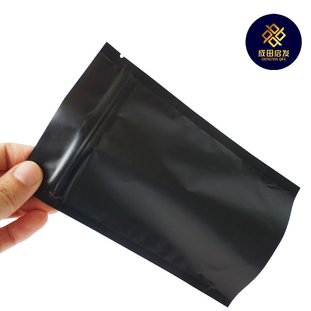 Оптовая продажа алюминиевой фольги pe гибкие стойки-ап матовые черные ziplock упаковочные мешки/поли doypack 3 боковое уплотнение мешок на молнии