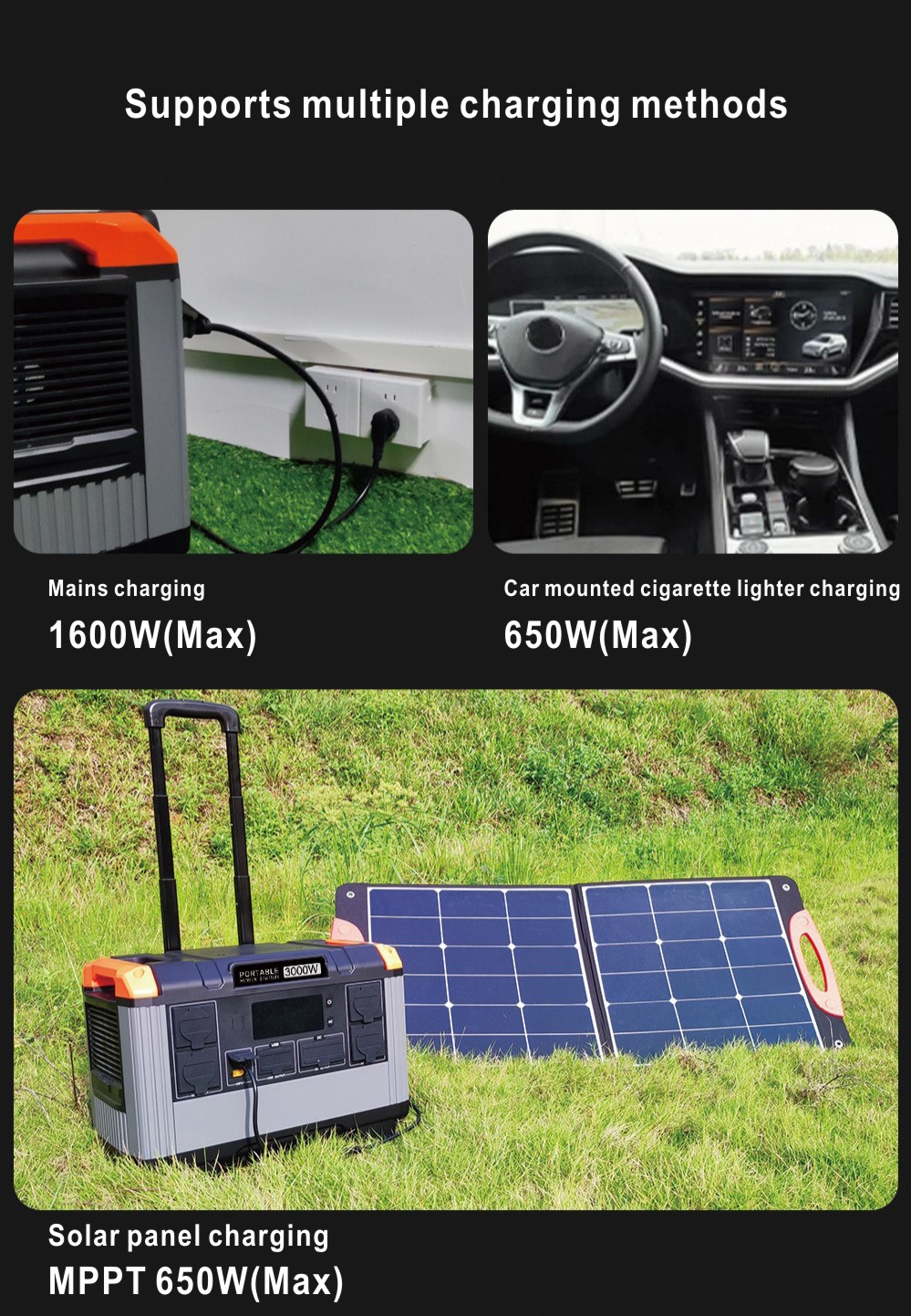 3000w 2688Wh Portable Power Station 2400w 3000w 5000w Outdoor Portable Power Station generator With Solar