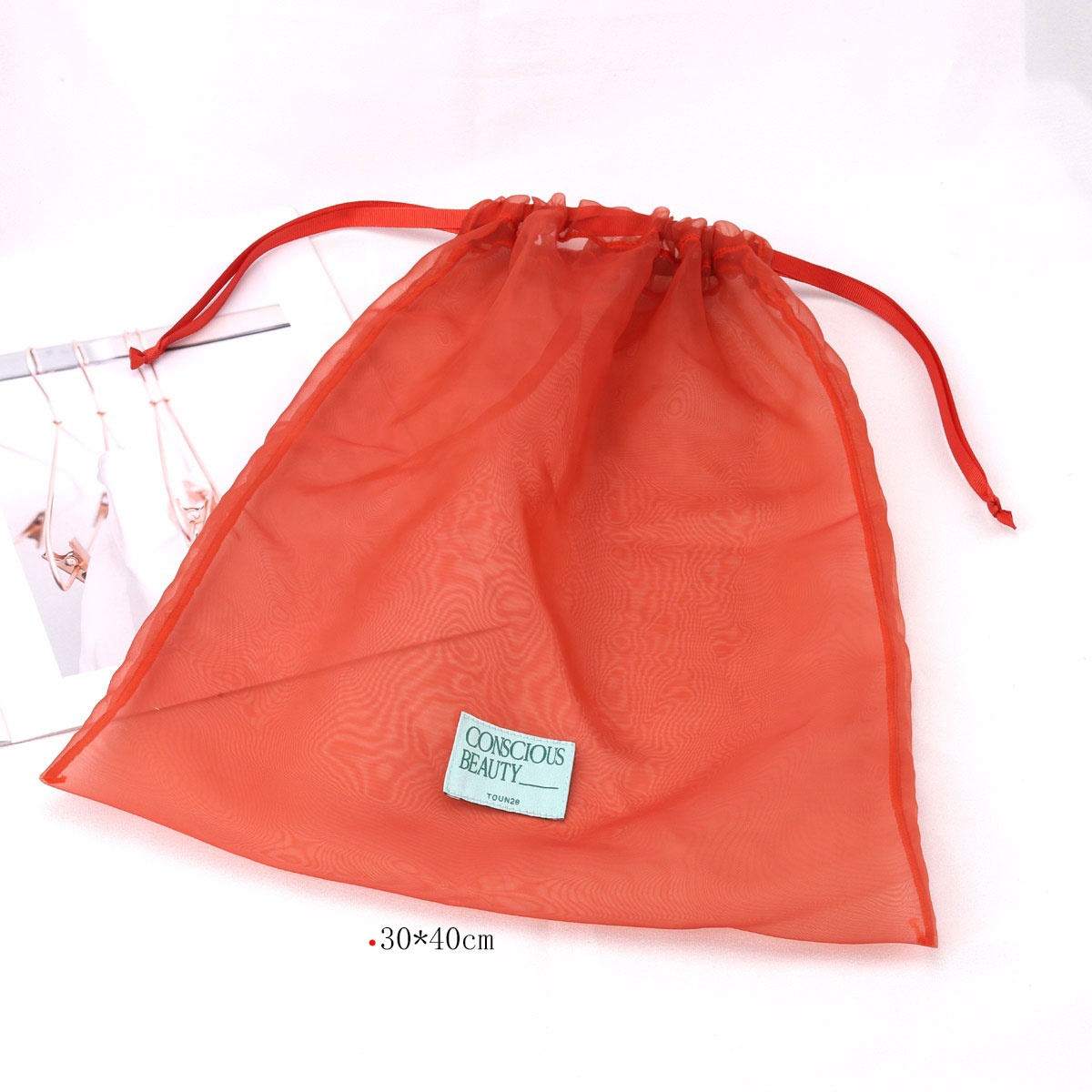 Luxury Customizable Organza Drawstring Pouch - Industrial-Grade Hair and Shopping Organza Packaging Bags with Custom Logo Printing