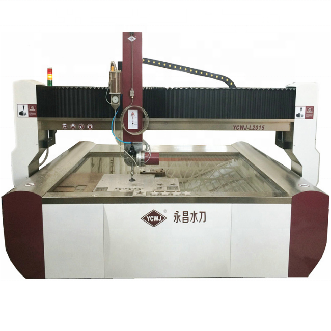 Cnc гранитная водоструйная резка машина для больших фарфоровых плиток и очков с гранатовым песком 80 сетки