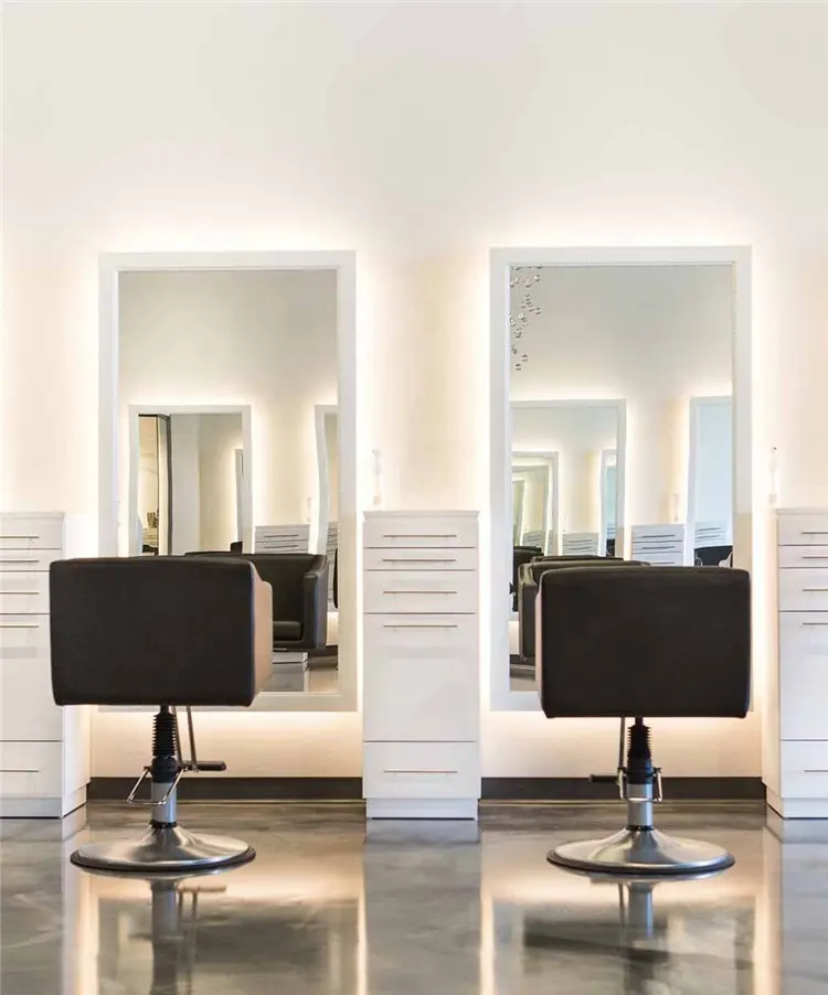 Beauty double hair salon styling mirror barber stations