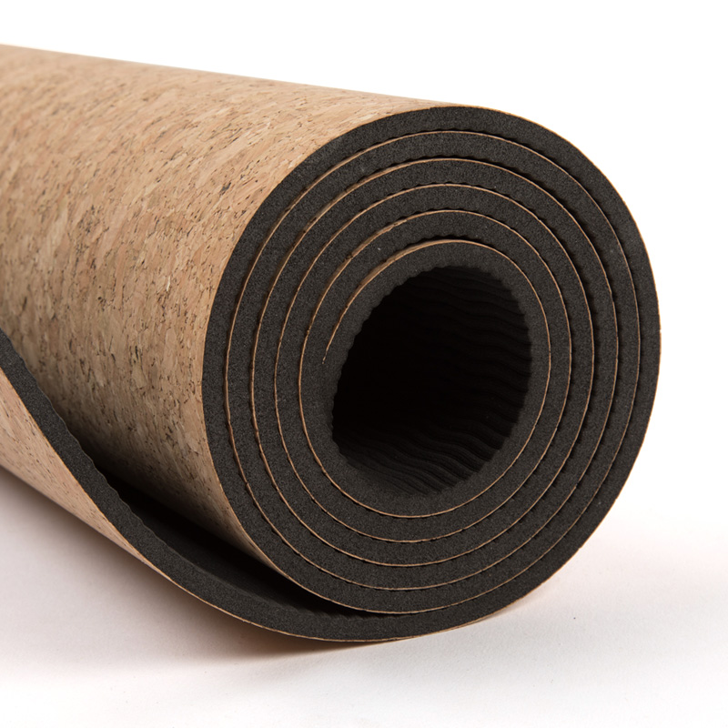 Personalise buy eco friendly cork TPE yoga mat premium 3mm custom carry starp