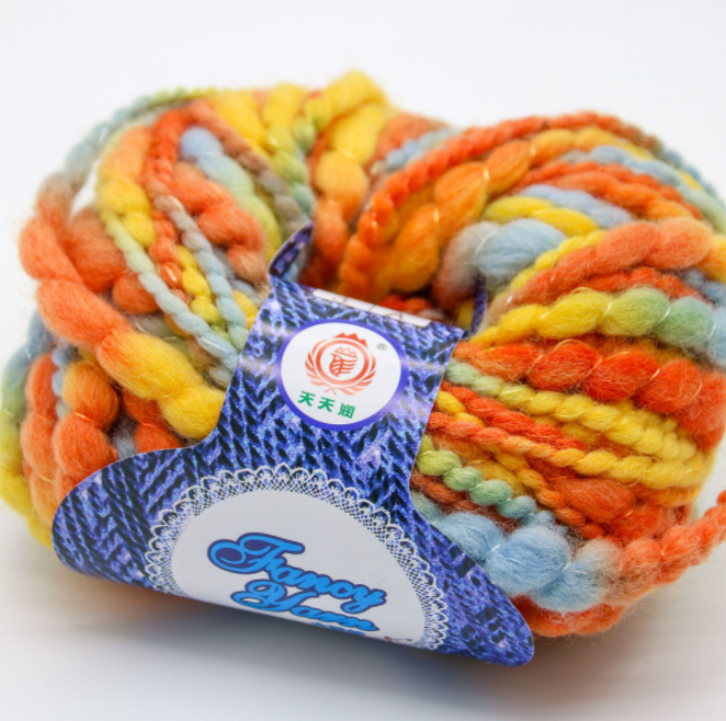 Charmkey Hollywood Colorful Nylon and Wool Blended Yarn for Crocheting Knitting