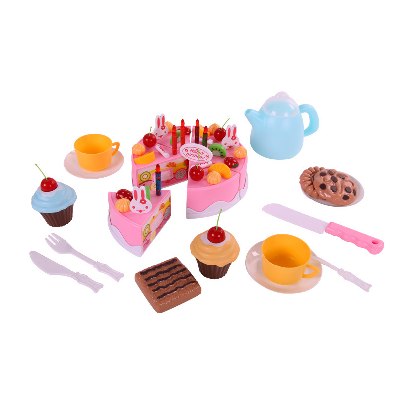 Новый продукт, игрушки shantou H169836, чайный набор для дошкольников, пластиковый торт, детский кухонный набор, игрушка