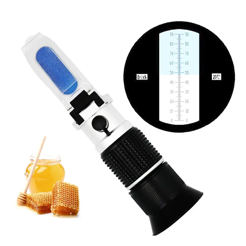 0-90% Handheld Honey Sugar Content Food Sweetness Auto Brix Refractometer