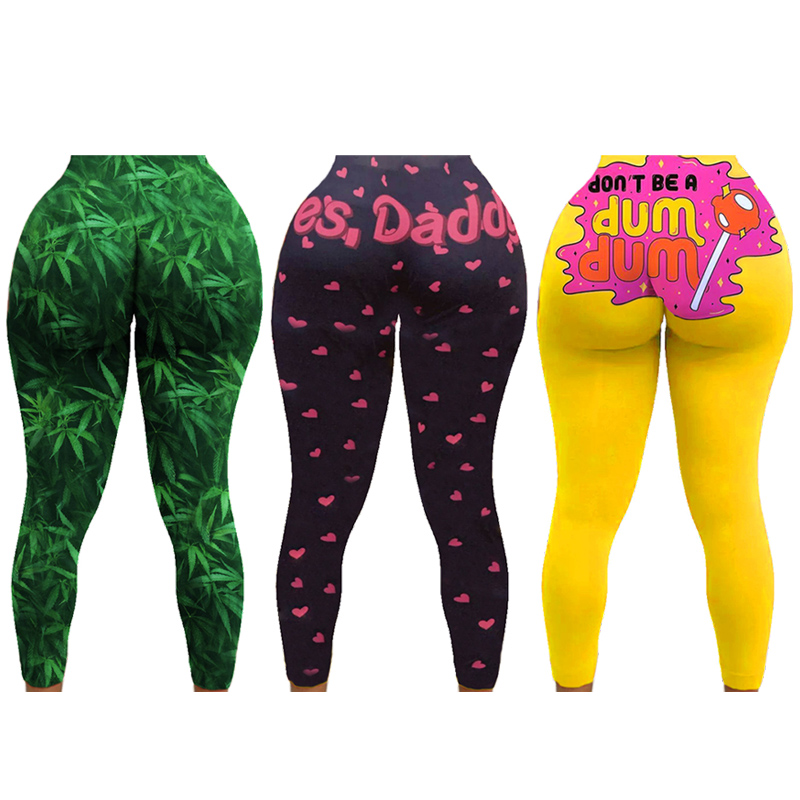 New Yoga Pants Female High waist lift hip Running Sports Pants