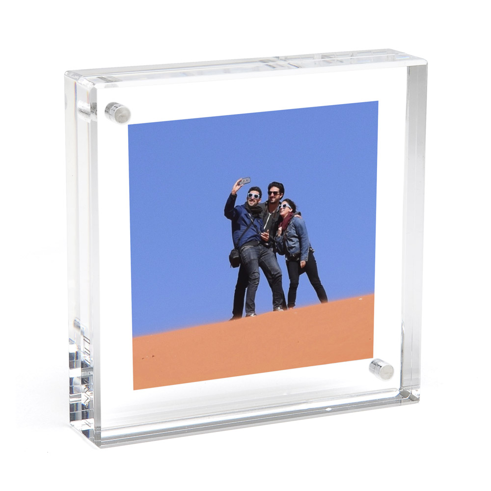 Transparent Crystal Acrylic Magnetic Photo Frame, 20mm Acrylic Standing Photo Frame