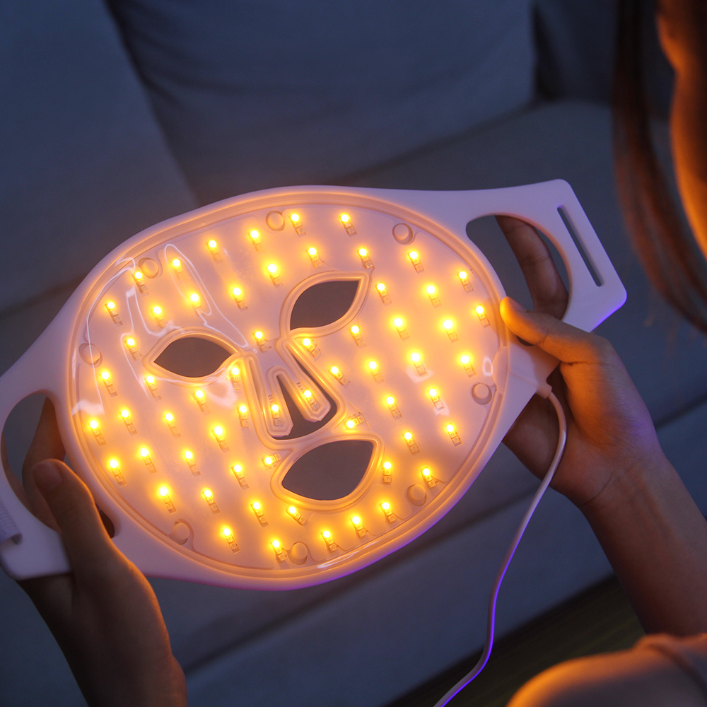 LAMOREVIA Rechargeable & Bendable Silicone Led Photon Care Mask Repair acne print whitening and rejuvenation artifact
