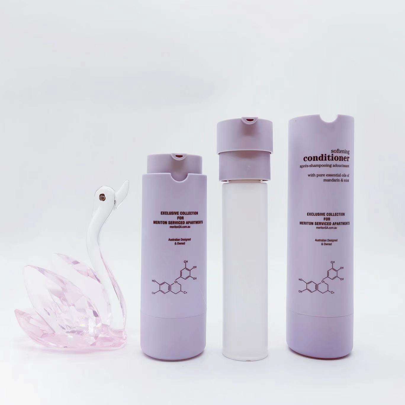 Eco-packaging Recycle Plastic Purple Squeeze Bottle Skincare Lotion Packaging Cosmetic Airless Containers