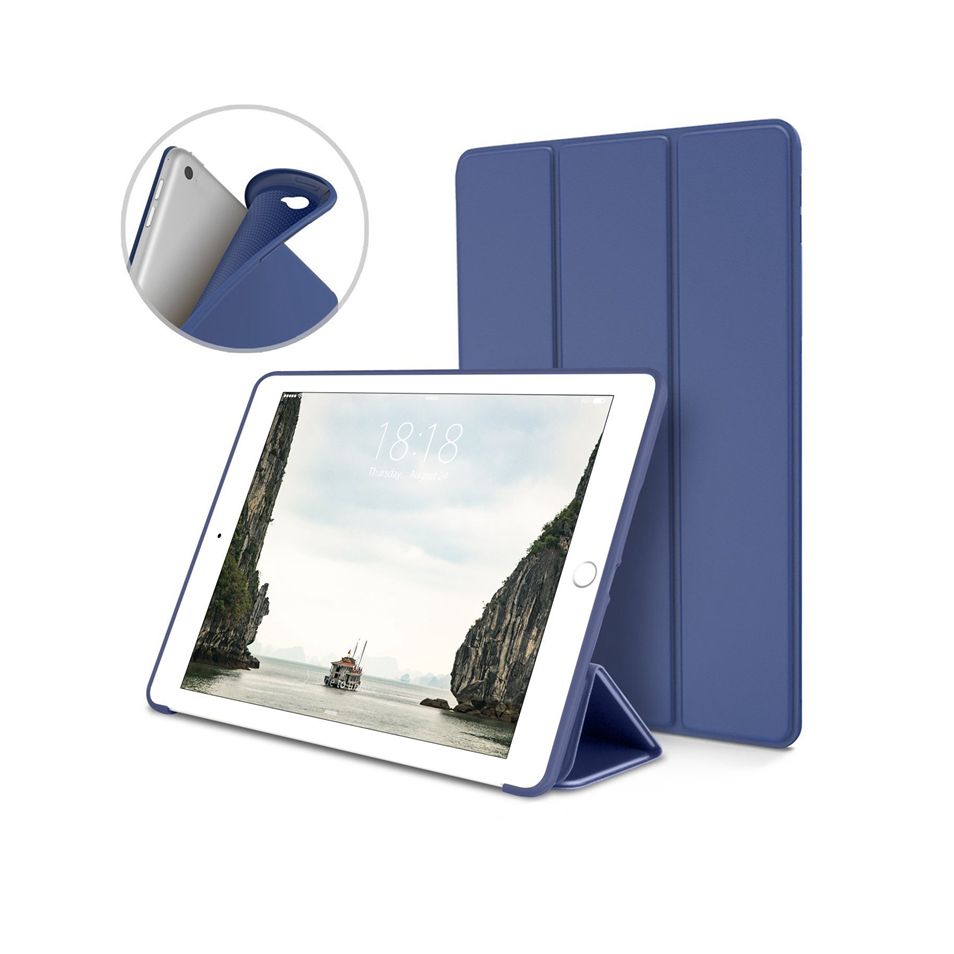2021 factory direct clamshell magnetic silicone ultra-thin sturdy bracket suitable for iPad 7, 8/10.2 inch protective case