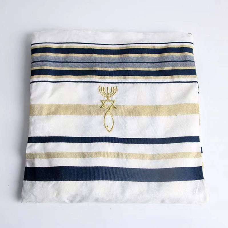 Wholesale Custom 100% PolyesterJewish Talit Judaism Israeli Prayer Shawl With Bag