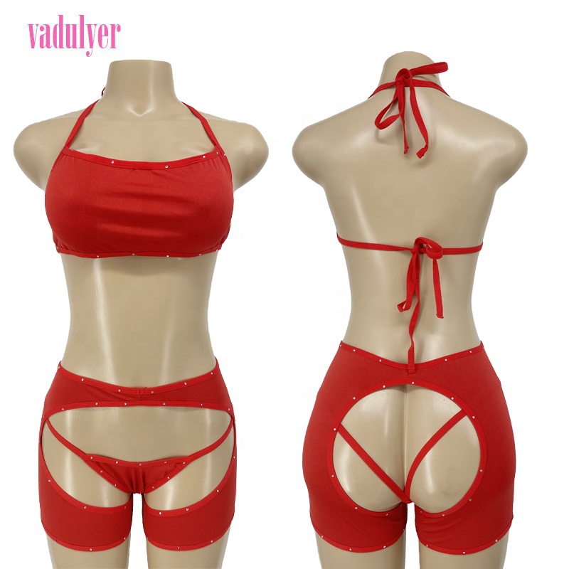 Vadulyer Wholesale Best Sell Edm Girls Rhinestone Festival Rave Clothing