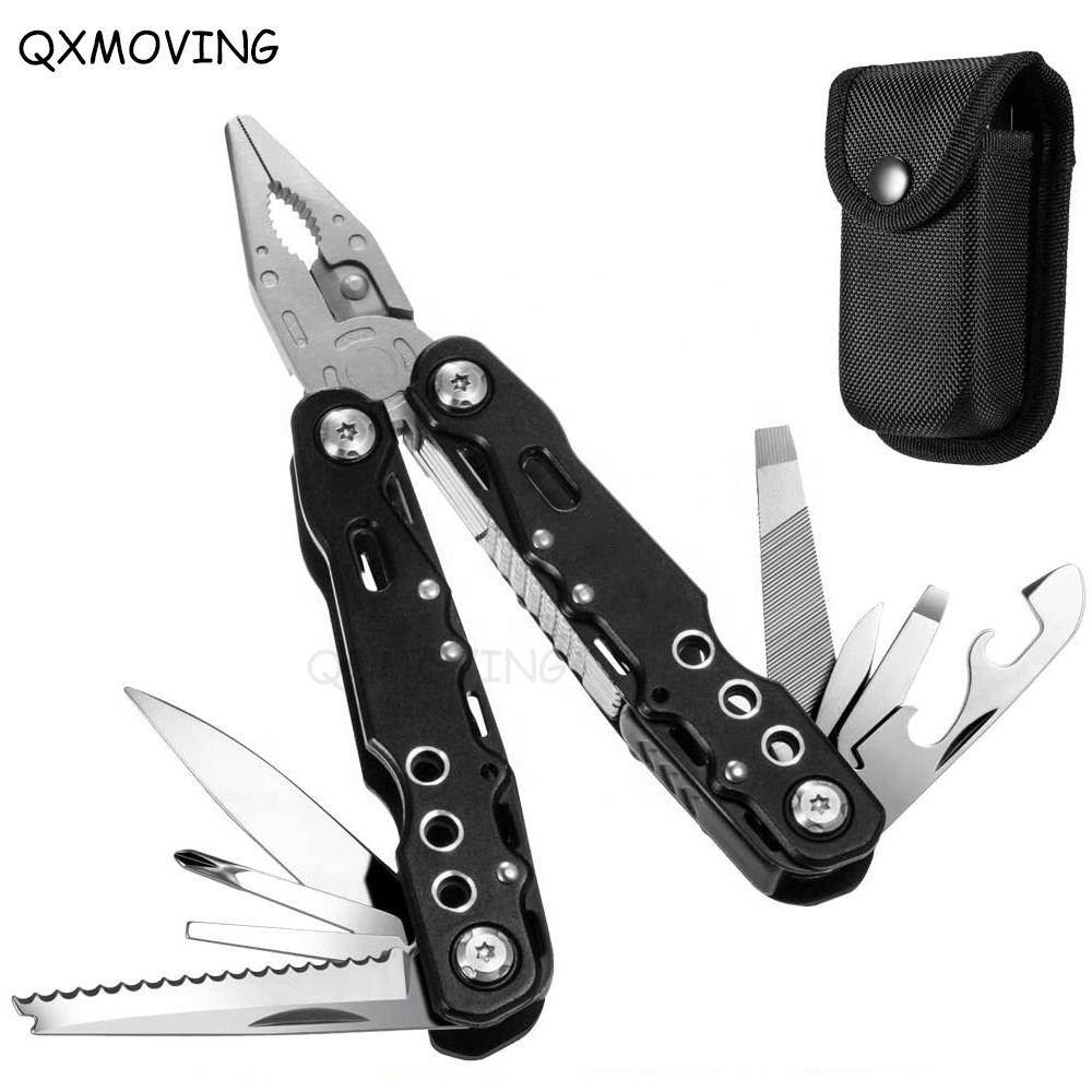 Qxmoving 12-в-1 из нержавеющей стали многофункциональный инструмент plieroutdoor Отдых на природе в виде автомобиля для детей и младенцев; Оснащенные многофункциональной плоскогубцы для выживания, кемпинга, пеших прогулок,
