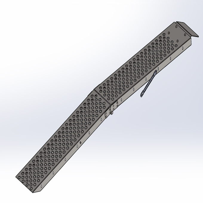 Foldable Loading Ramp Galvanized Steel Portable ATV 196481