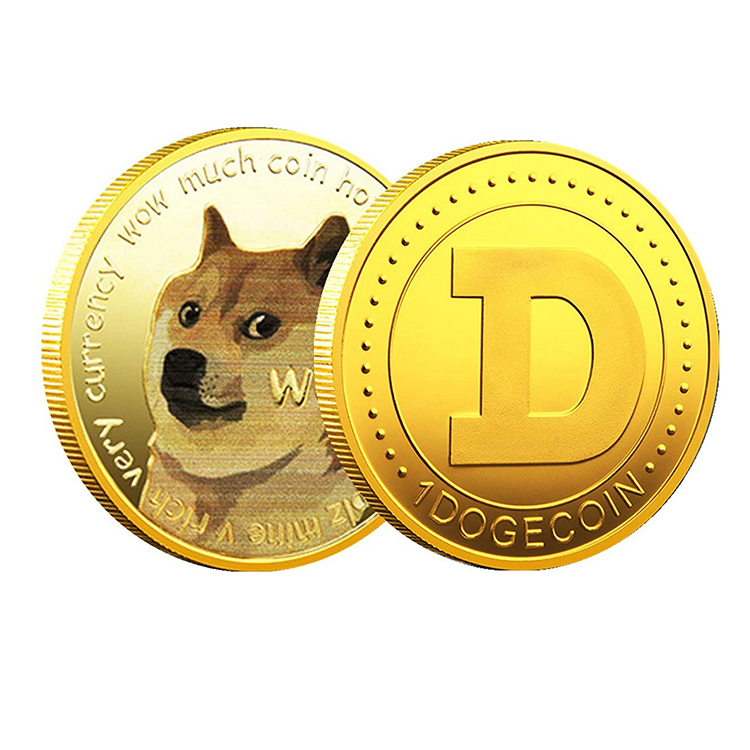 Позолоченная медная коллективная сувенирная монета Doge памятная криптовалюин