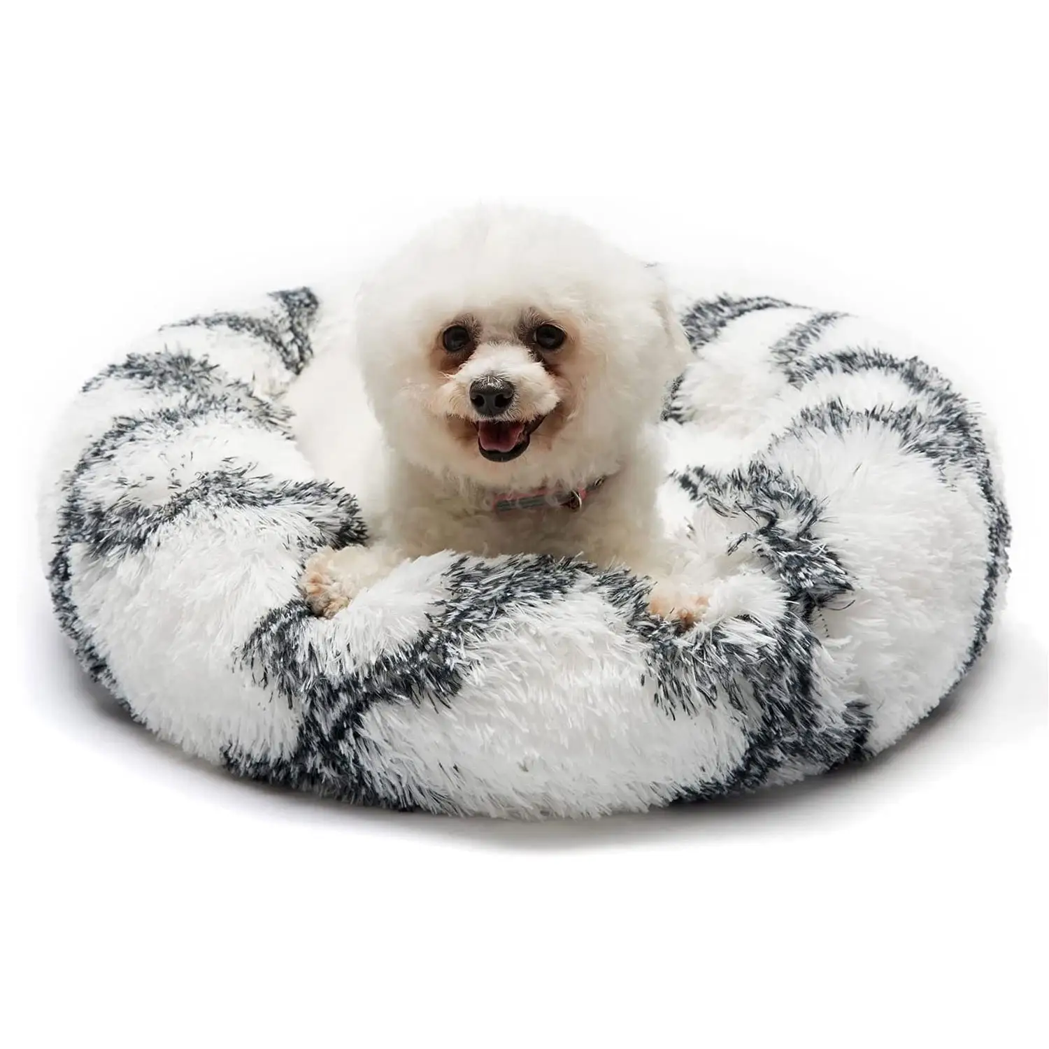 Hot selling pet bed dog sofa round soft comfort luxury plush cat dog bed large dog couch bed