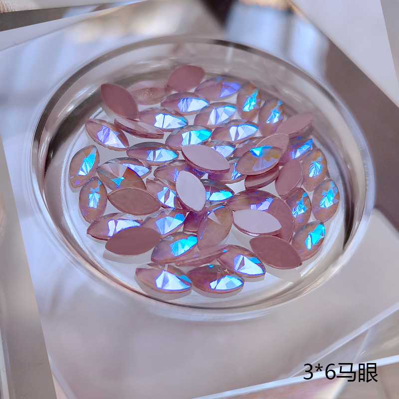 Стразы для дизайна ногтей DIY Аксессуары для красоты Хрустальное стекло Flatback Rhinestone