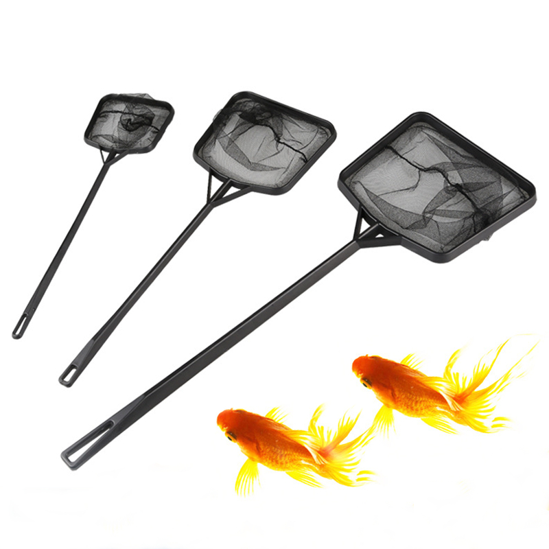 2021 New Fishing Net Square Hand Net For Goldfish Household Portable Aquarium Fish Dips Nets Pockets Dropshiping Good Quality