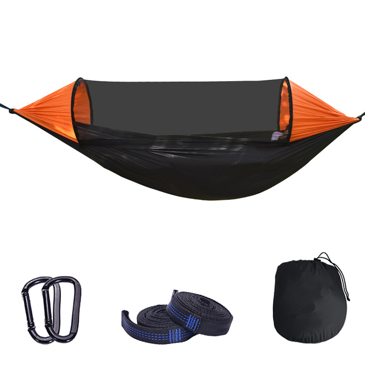 Nylon Hot Selling outdoor camping Aluminum Carabiners Hammocks Trees double portable hammock